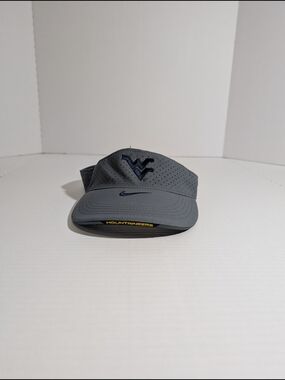 Nike WVU Mountaineers Grey Performance Visor